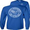 FAIR GAME First to The Fight First Responders Long Sleeve Shirt Fire Police EMS-Royal-2x view 1
