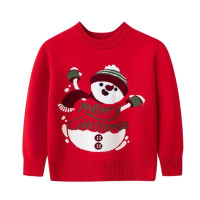 Christmas Toddler Boys Girls Cartoon Dinosaur Santa Prints Sweater Long Sleeve Warm Knitted Pullover Knitwear Tops