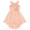Duoremi Kids Girls Halter Neck Chiffon High Low Wedding Bridesmaid Dress Party Maxi Dress Princess Gown Pink 10 Years view 4