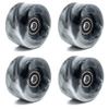 8 Pack 32 x 58mm, 82A Double Row Skate Wheels with Bearing Installed and 2 Toe Stoppers, for Outdoor or Indoor (Black) view 2