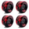 8 Pack 32 x 58mm, 82A Double Row Skate Wheels with Bearing Installed and 2 Toe Stoppers, for Outdoor or Indoor (Red) view 2