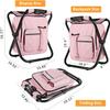 Kikerike Backpack Stool Cooler Chair Heavy Duty 300 LBS Max Load Portable Lightweight Stool Backpack Folding Fishing Cooler Seat for Camping Hunting Fishing view 2