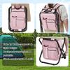 Kikerike Backpack Stool Cooler Chair Heavy Duty 300 LBS Max Load Portable Lightweight Stool Backpack Folding Fishing Cooler Seat for Camping Hunting Fishing view 4