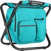 Kikerike Backpack Stool Cooler Chair Heavy Duty 300 LBS Max Load Portable Lightweight Stool Backpack Folding Fishing Cooler Seat for Camping Hunting Fishing - Blue-Green view 1