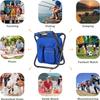Kikerike Backpack Stool Cooler Chair Heavy Duty 300 LBS Max Load Portable Lightweight Stool Backpack Folding Fishing Cooler Seat for Camping Hunting Fishing - Dark Blue view 3