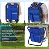 Kikerike Backpack Stool Cooler Chair Heavy Duty 300 LBS Max Load Portable Lightweight Stool Backpack Folding Fishing Cooler Seat for Camping Hunting Fishing - Dark Blue view 4