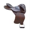 Australian Swinging Leather Horse Saddle Racing | Dark Brown, 16 Inch view 1