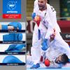 Wesing WKF Sparing Karate Gloves Without Thumb Protection Blue Red (Blue, M) view 2