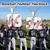 AIAINAGI Baseball Number Necklace for Men 00-99 Athletes Jersey Number Necklace Stainless Steel Silver Chain Baseball Charm Pendant Personalized Baseball Gift for Men4 Over 18 years old view 2