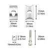 Bicycle Seatpost Head Saddle Pipe Head DGHAOP Silver Aluminium Alloy Bike Seatpost Clamps Head Saddle Pipe Screw Seat Tube Cycling Screw Seat Tube Post Single Rod Head Parts view 2