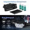 PLUSINTO 9 LED Headlamp Battery Powered, 1 Pack 2000 Lumens Headlight, 3 AAA Batteries Included, 6 Modes, Lightweight and Adjustable, IPX5 Waterproof Head Lamp for Camping, Outdoor, Running view 4