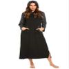 Ekouaer Nightgowns for Women Cotton Nightgown Long Sleeve Hooded Night Gown view 3