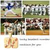 AAI.doc Baseball Number Necklace for Men - Stainless Steel Gold Plated Athletes Jersey Gift(00-99) view 3