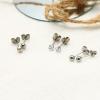 3 pairs Jewelry Set Pure Titanium Earrings For Sensitive Ears 4mm Ball CZ Hexagon Stud Earring for Women(4mm ball&CZ&Hexagon) view 4