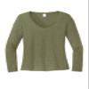 District Women's Perfect Tri Long Sleeve V-Neck Tee DT135 view 1