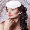 1920s Vintage Fascinators Hats Pillbox Hat with Veil Top Hat for Women Cocktail Tea Party Wedding Halloween Christmas White view 2
