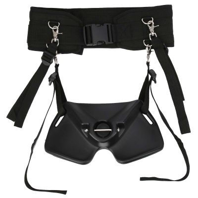 HERCHR Fishing Belt Rod Holder, Adjustable Fishing Fighting Waist Belt with EVA Foam Padded Straps & Safety Buckle, Boat Fish Harness Belts Rod Holder(Black)