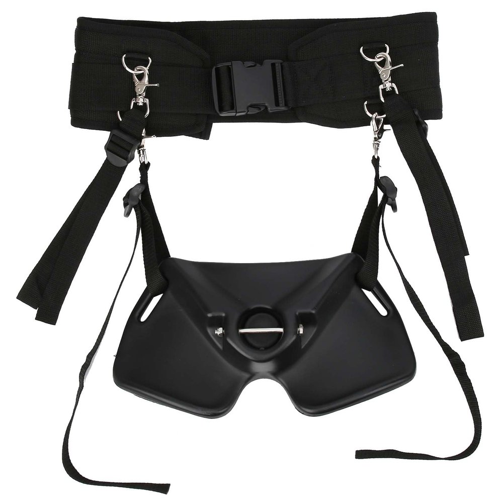 HERCHR Fishing Belt Rod Holder, Adjustable Fishing Fighting Waist Belt with EVA Foam Padded Straps & Safety Buckle, Boat Fish Harness Belts Rod Holder(Black)