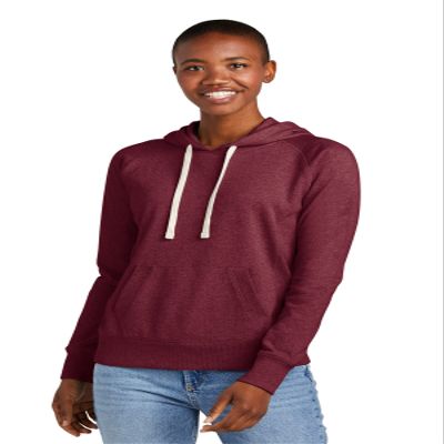District Women's Re-Fleece Hoodie DT8101 - Maroon Heather - L