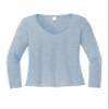 District Women's Perfect Tri Long Sleeve V-Neck Tee DT135 view 1