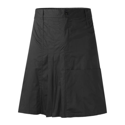 Mens Kilts Shorts Scottish Utility Pleated Plaid Skirts Modern Jeans Tartan Hybrid Kilt Vintage Gothic Scottish Kendo Costume(F#Black,Medium)