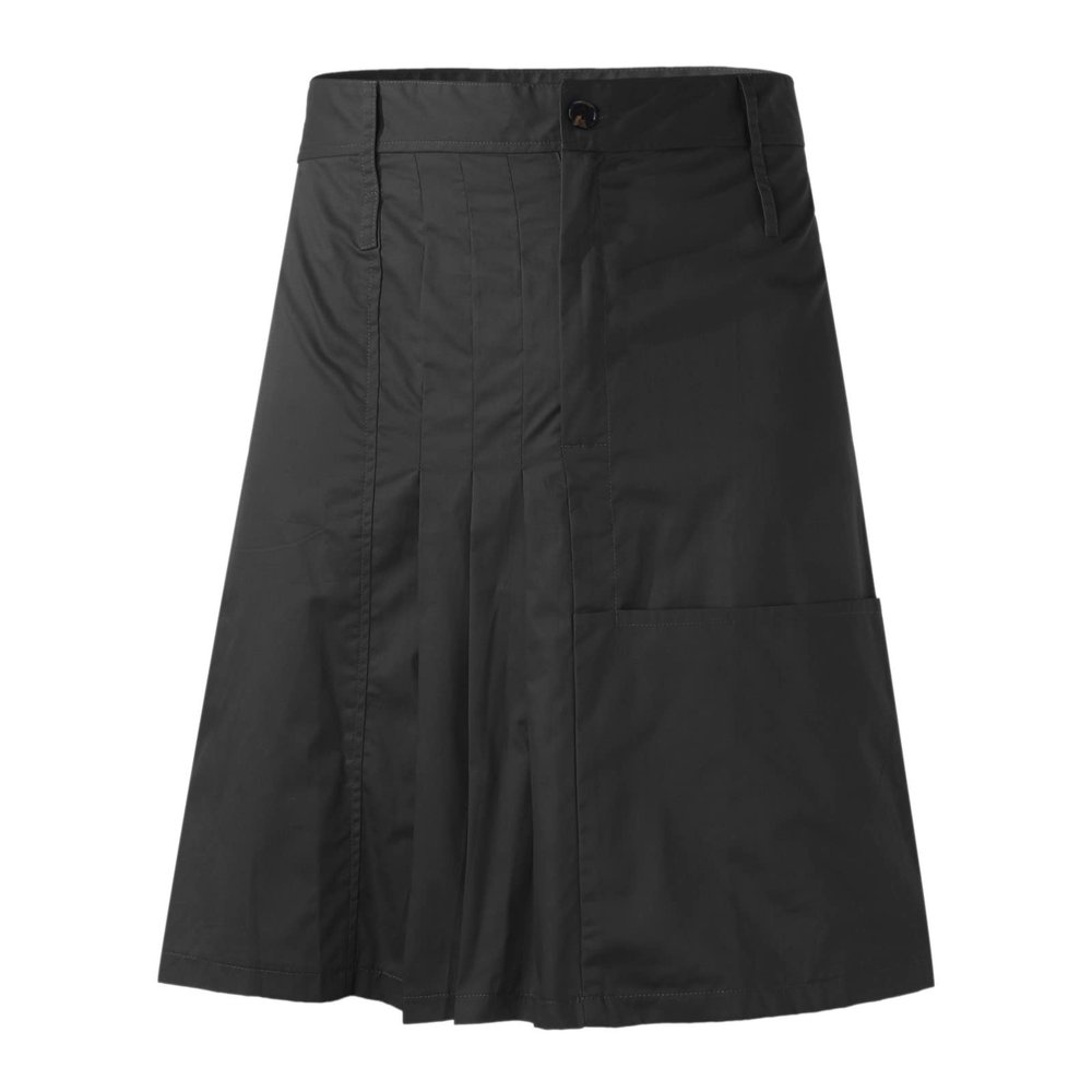 Mens Kilts Shorts Scottish Utility Pleated Plaid Skirts Modern Jeans Tartan Hybrid Kilt Vintage Gothic Scottish Kendo Costume(F#Black,Medium)
