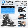 Nattork Ice Skates Shoes for Boys, Youth and Women, Soft Padding and Reinforced Ankle Support Black Boy Ice Hockey Adjustable Skates for Outdoor and Rink 5-8 US view 2