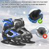 Nattork Ice Skates Shoes for Boys, Youth and Women, Soft Padding and Reinforced Ankle Support Black Boy Ice Hockey Adjustable Skates for Outdoor and Rink 5-8 US view 3