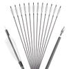 limaity 6/12Pcs Archery Carbon Arrows 35inch Hunting Arrows Spine 400 Target Practice Arrow for Recurve Bow Compound Bow Outdoor Shooting (White, 12) view 1