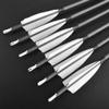 limaity 6/12Pcs Archery Carbon Arrows 35inch Hunting Arrows Spine 400 Target Practice Arrow for Recurve Bow Compound Bow Outdoor Shooting (White, 12) view 3