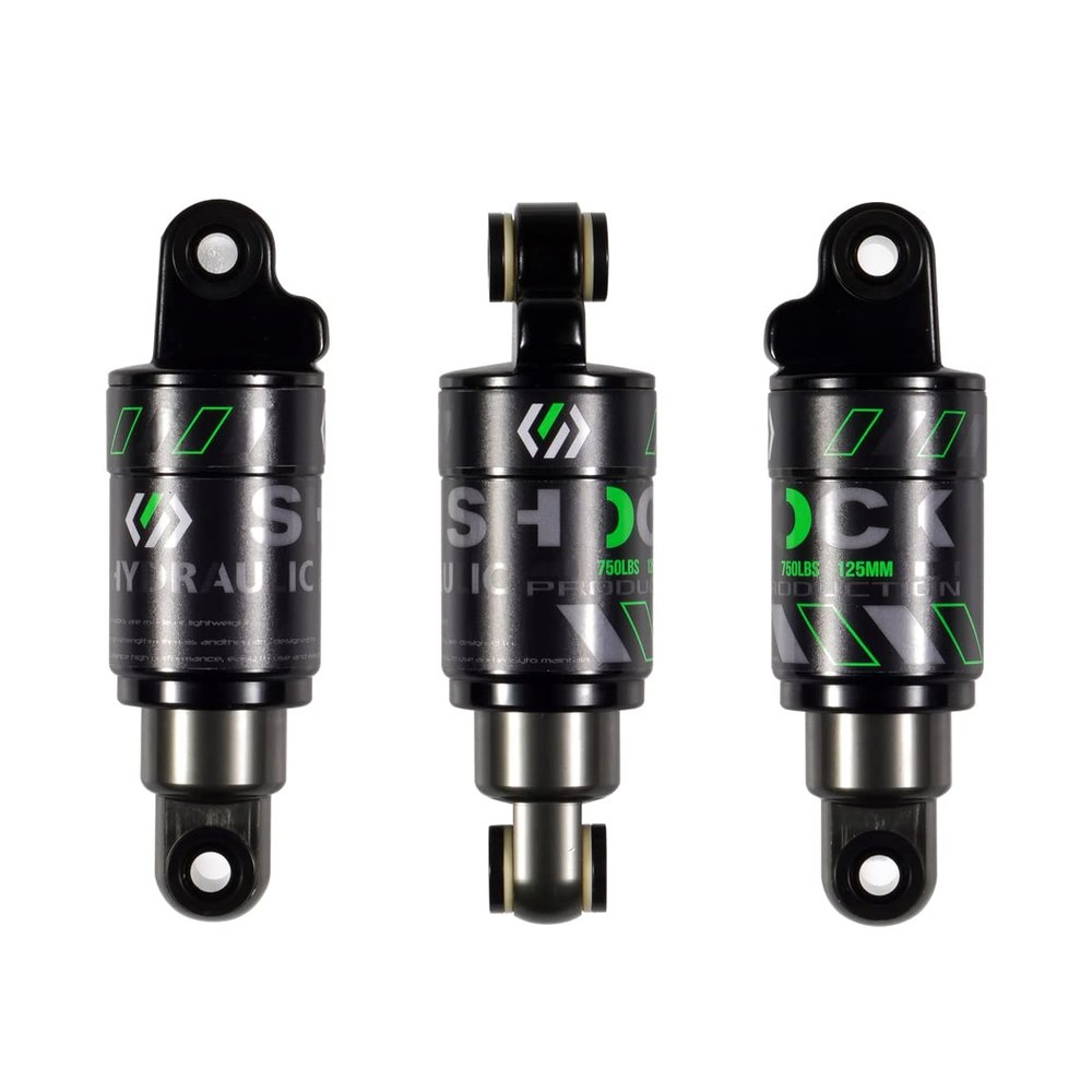 Chooee Mountain Bike Rear Shock absorber 120mm/125mm/150mm/165mm/185mm/190mm/200mm Bicycle Rear Suspension Shock Absorber 125mmx750lbs