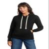 District Womens Re-Fleece Hoodie, 100% Recycled Midweight Sweatshirt M Black view 1