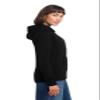 District Womens Re-Fleece Hoodie, 100% Recycled Midweight Sweatshirt M Black view 2