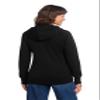 District Womens Re-Fleece Hoodie, 100% Recycled Midweight Sweatshirt M Black view 3