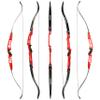 66 Inch ILF Recurve Bow 20-40Lbs Metal Riser Competition Athletic Recurve Bow Right Hand Hunting Bow, ILF Bow Riser and Limbs (20 Lbs, Red/Type 1) view 2