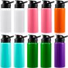 Gandeer 10 Pcs Aluminum Water Bottle 17 Oz Reusable Bike Snap Lid Metal Water Bottle Lightweight Portable Sports Leak Proof Gym for Travel Camping Hiking (Vivid Color) view 1