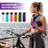 Gandeer 10 Pcs Aluminum Water Bottle 17 Oz Reusable Bike Snap Lid Metal Water Bottle Lightweight Portable Sports Leak Proof Gym for Travel Camping Hiking (Vivid Color) view 3