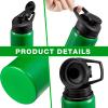 Gandeer 10 Pcs Aluminum Water Bottle 17 Oz Reusable Bike Snap Lid Metal Water Bottle Lightweight Portable Sports Leak Proof Gym for Travel Camping Hiking (Vivid Color) view 4