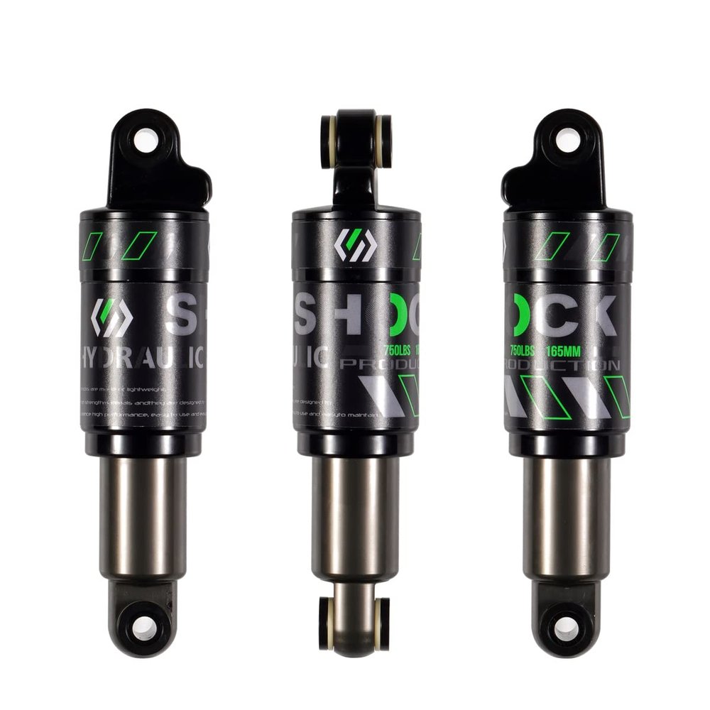 Chooee Mountain Bike Rear Shock absorber 120mm/125mm/150mm/165mm/185mm/190mm/200mm Bicycle Rear Suspension Shock Absorber 165mmx750lbs