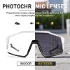 KAPVOE Photochromic Cycling Glasses MTB Clear Mountain Bike Transition Bicycle Sunglasses for Men Women - K9022 view 3