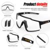 KAPVOE Photochromic Cycling Glasses MTB Clear Mountain Bike Transition Bicycle Sunglasses for Men Women - K9022 view 4