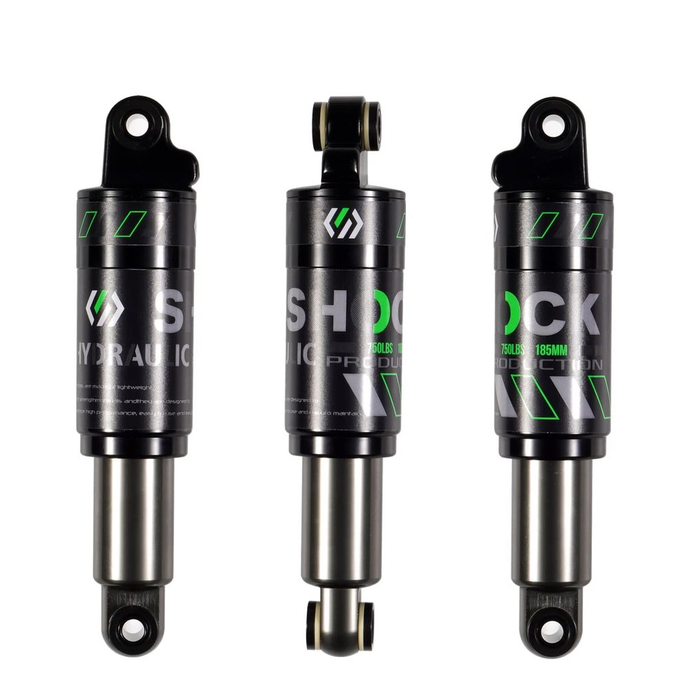 Chooee Mountain Bike Rear Shock absorber 120mm/125mm/150mm/165mm/185mm/190mm/200mm Bicycle Rear Suspension Shock Absorber 185mmx750lbs
