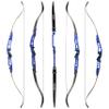 66 Inch ILF Recurve Bow 20-40Lbs Metal Riser Competition Athletic Recurve Bow ILF Bow Riser and Limbs Right Hand Hunting Longbow (32 Lbs, Blue/Type 2) view 2