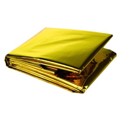 Naysku 2 Outdoor Emergency Blanket, Gold and Silver Emergency, Foldable Waterproof Heat Reflective Film Thermal Blanket for Camping Hiking and Car Use