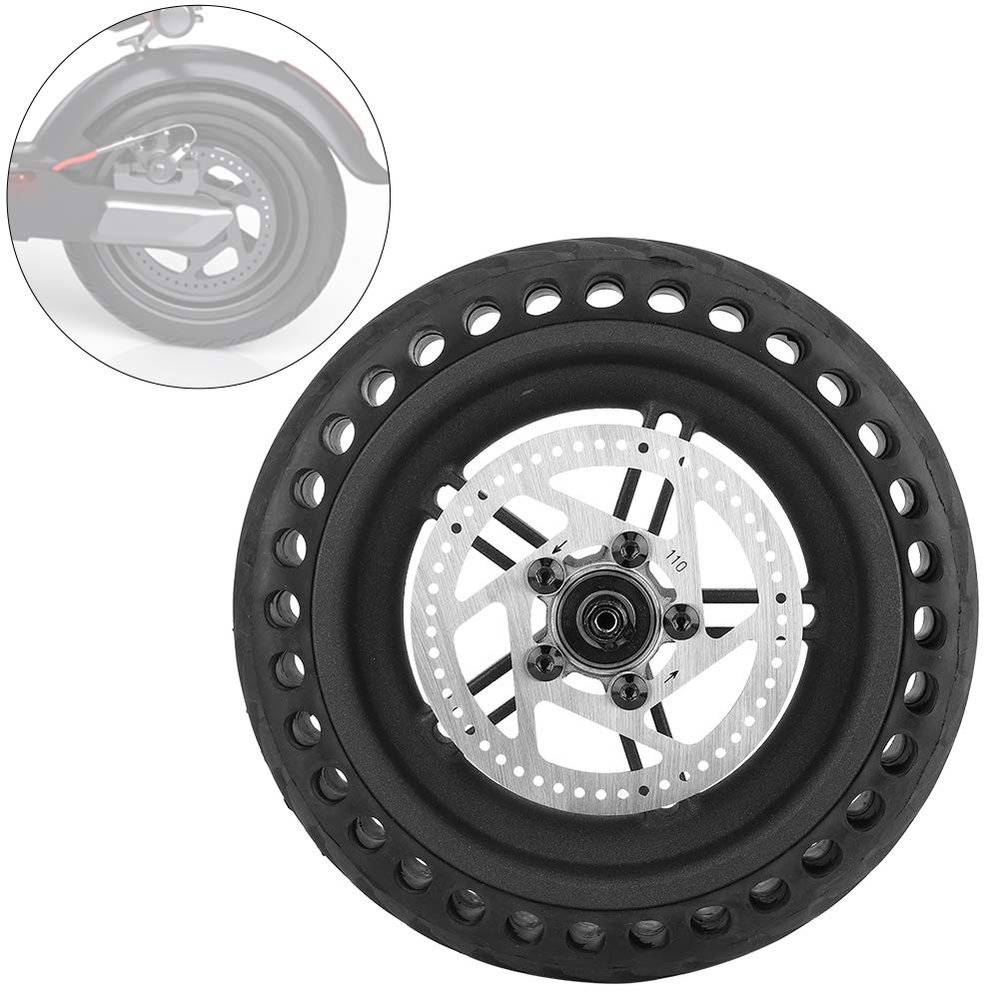 Solid Tires for Xiao-mi M365, Electric Scooter Rear Tire Explosion Proof Tire Wheel Hub Tyre Set Replacement Parts for Xiao-mi Mijia M365 Electric Scooter