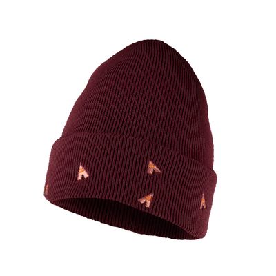 BUFF Kids Knitted Beanie Hat Maroon