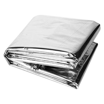 Naysku 2 Outdoor Emergency Blanket, Gold and Silver Emergency, Foldable Waterproof Heat Reflective Film Thermal Blanket for Camping Hiking and Car Use