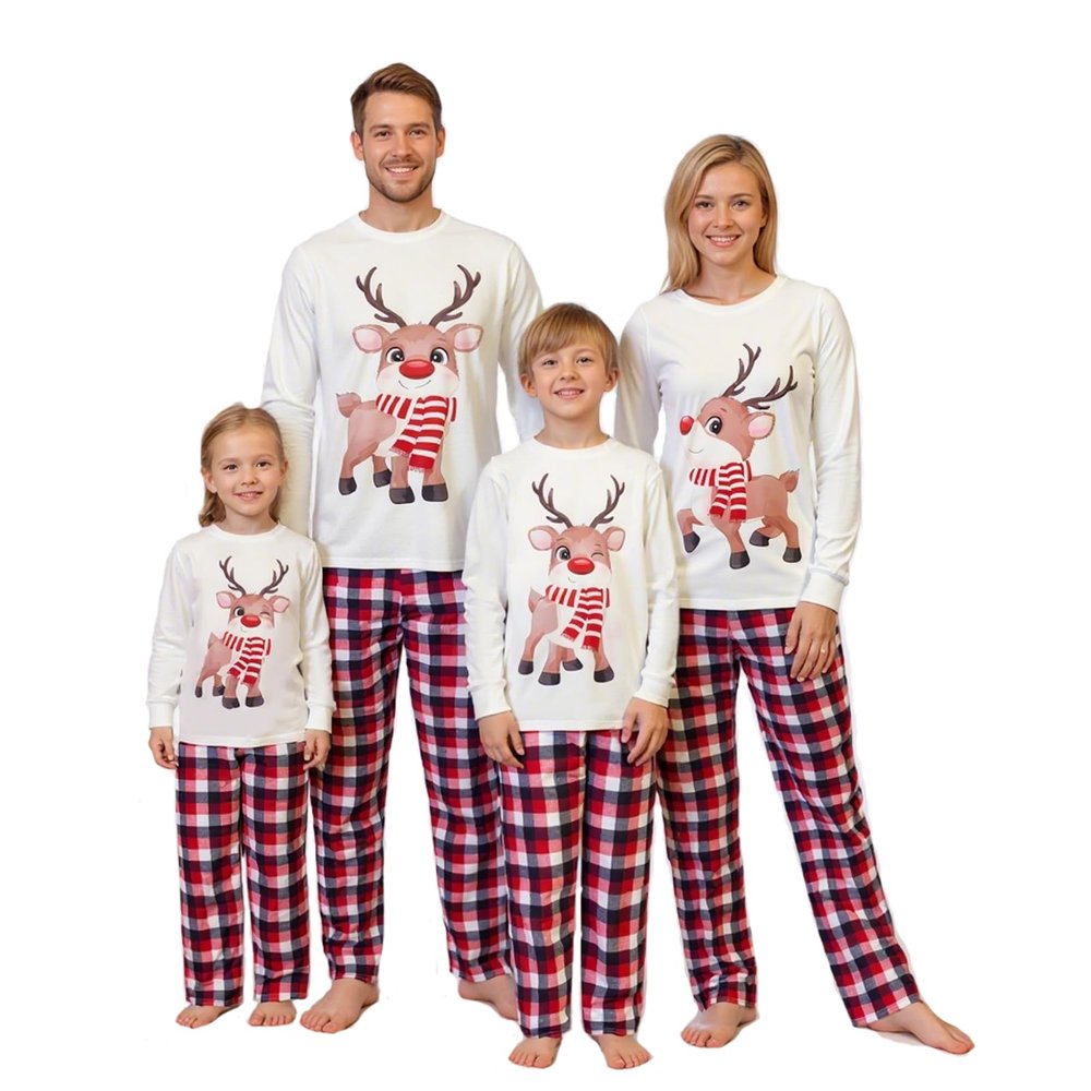 Awoscut Family Christmas Pajamas Matching Pajamas for Family, Xmas PJs Sets Holiday Sleepwear(#311, Dog, 3XL)