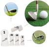 FUUBAMB00 5Pcs/Set Golf Iron Covers Golf Club Head Covers for Driver Cover Fairway Cover Hybrid Cover Putter Covers PU Leather Golf Accessories,White view 2