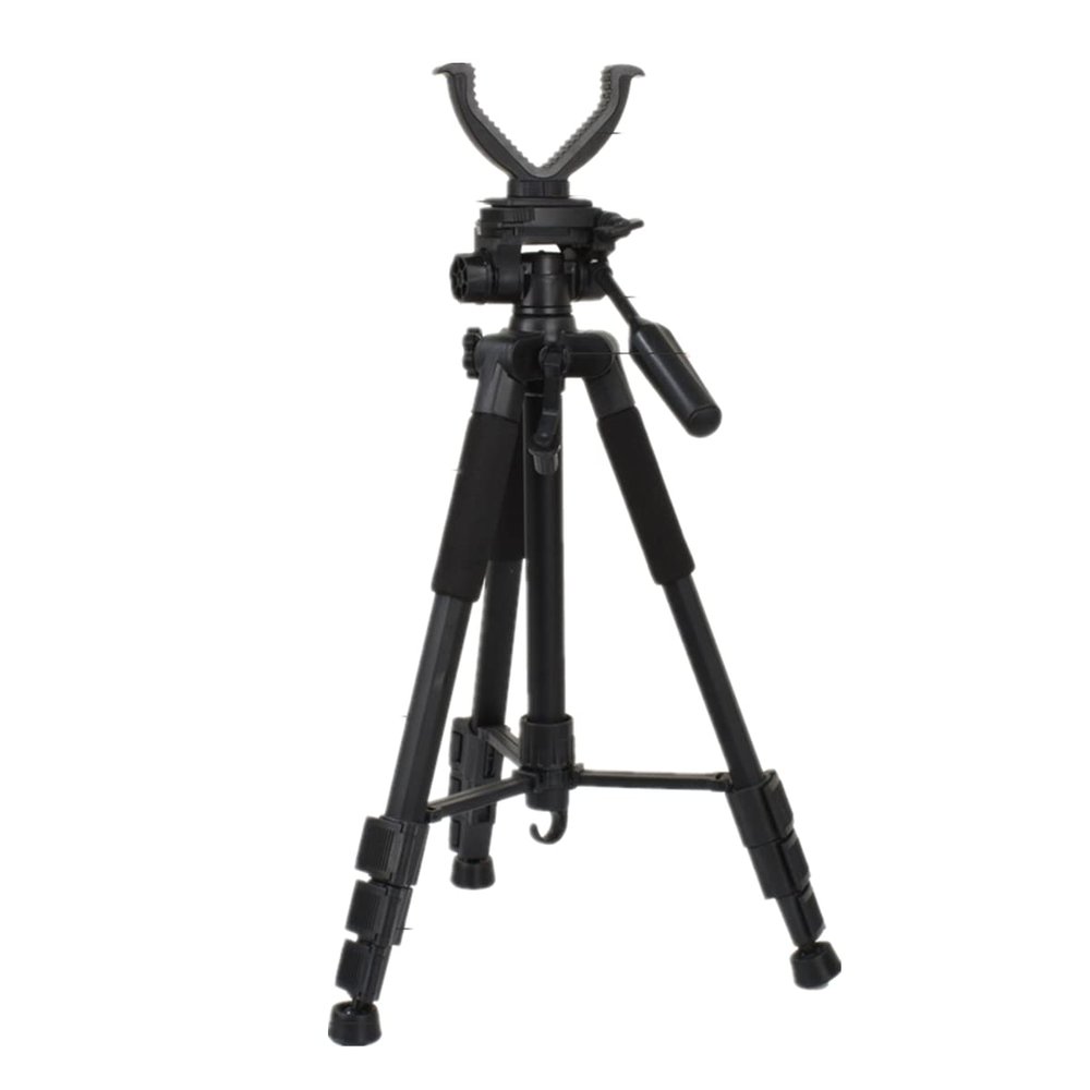 UNISTRENGH Outdoor Tactical Shooting Rests Portable Tripod Bracket Aluminum Alloy Hunting Telescopic Shooting Stick Rack Equipment Monopod, Adjustable in Height (Tripod)